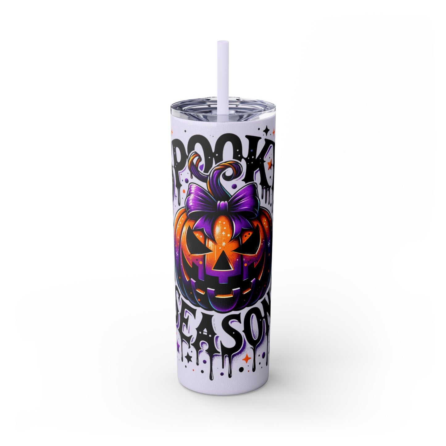 Spooky Season Skinny Tumbler with Straw, 20oz