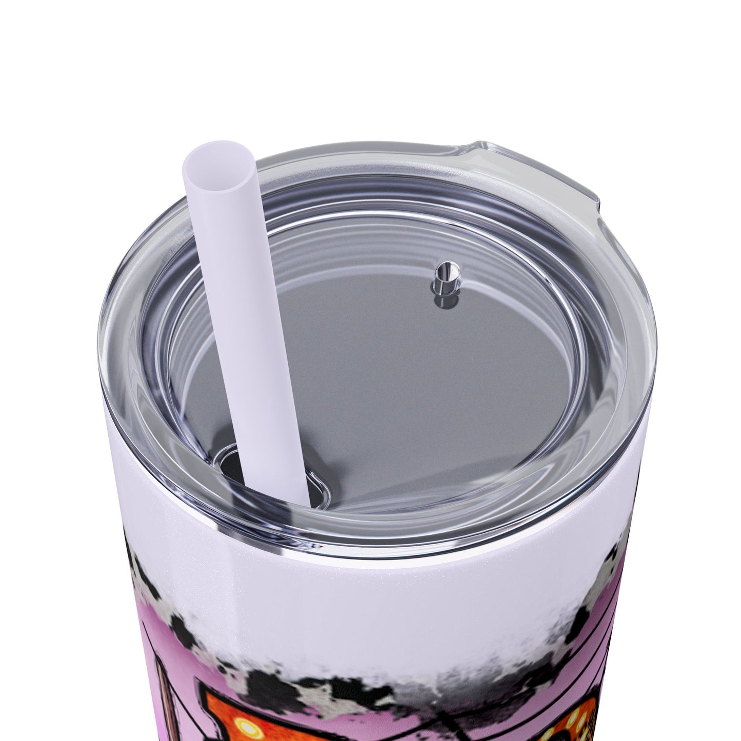 Halloween Boo Skinny Tumbler with Straw, 20oz