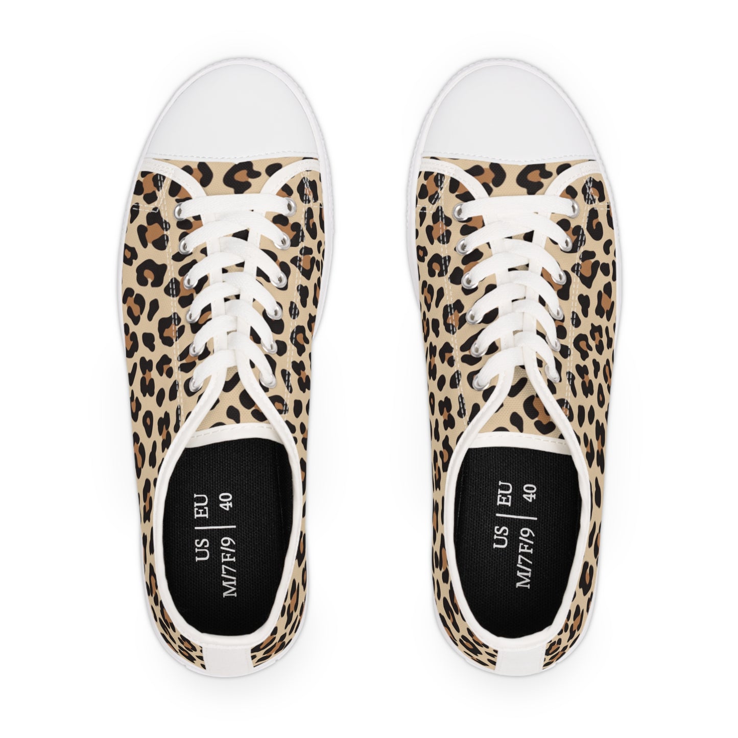 Leopard Print Women's Low Top Sneakers