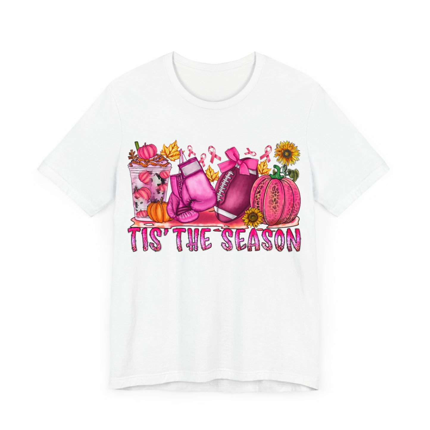 Fall Football Breast Cancer Short Sleeve Tee