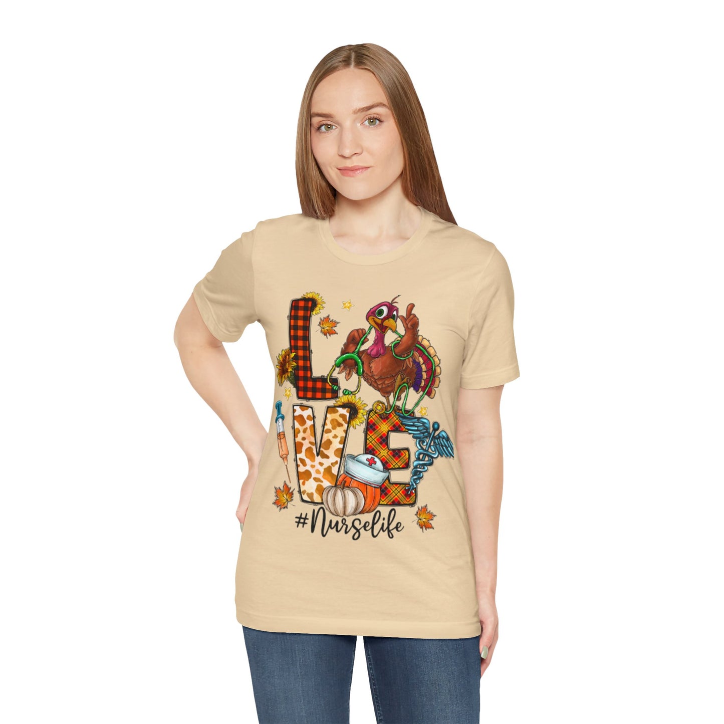 Thanksgiving Nurse Short Sleeve Tee