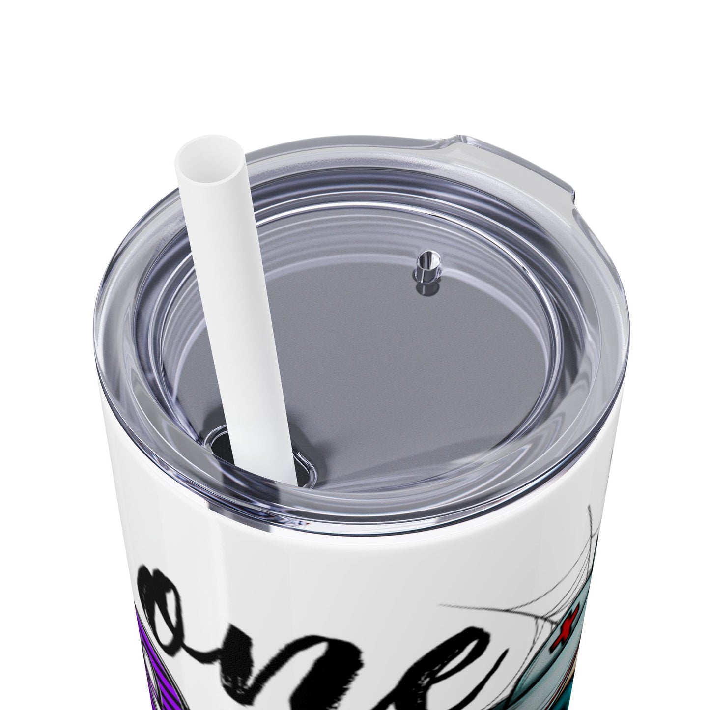 Spooky Nurse Skinny Tumbler with Straw, 20oz