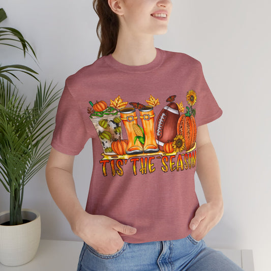 Fall Football Short Sleeve Tee