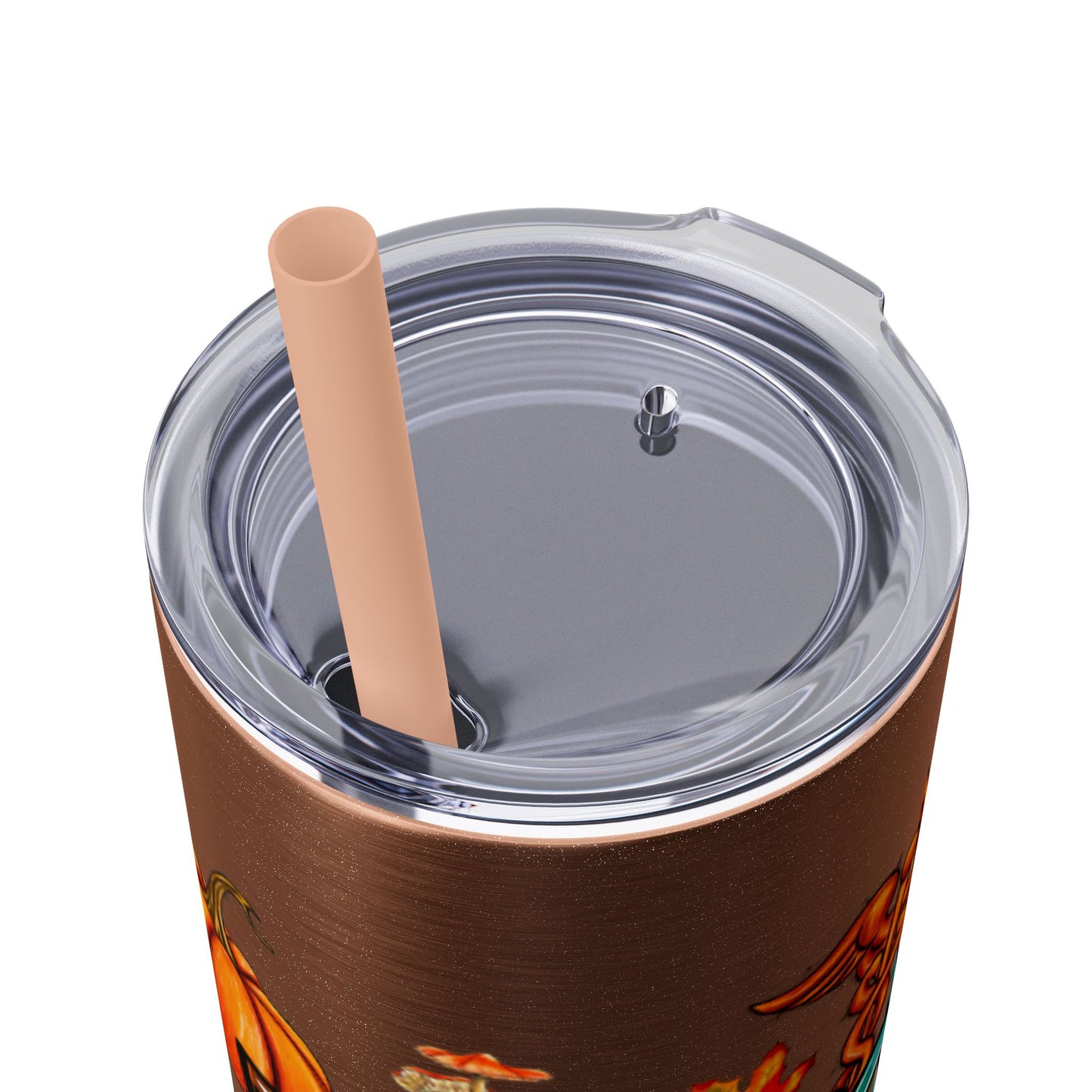 Fall Nurse Skinny Tumbler with Straw, 20oz