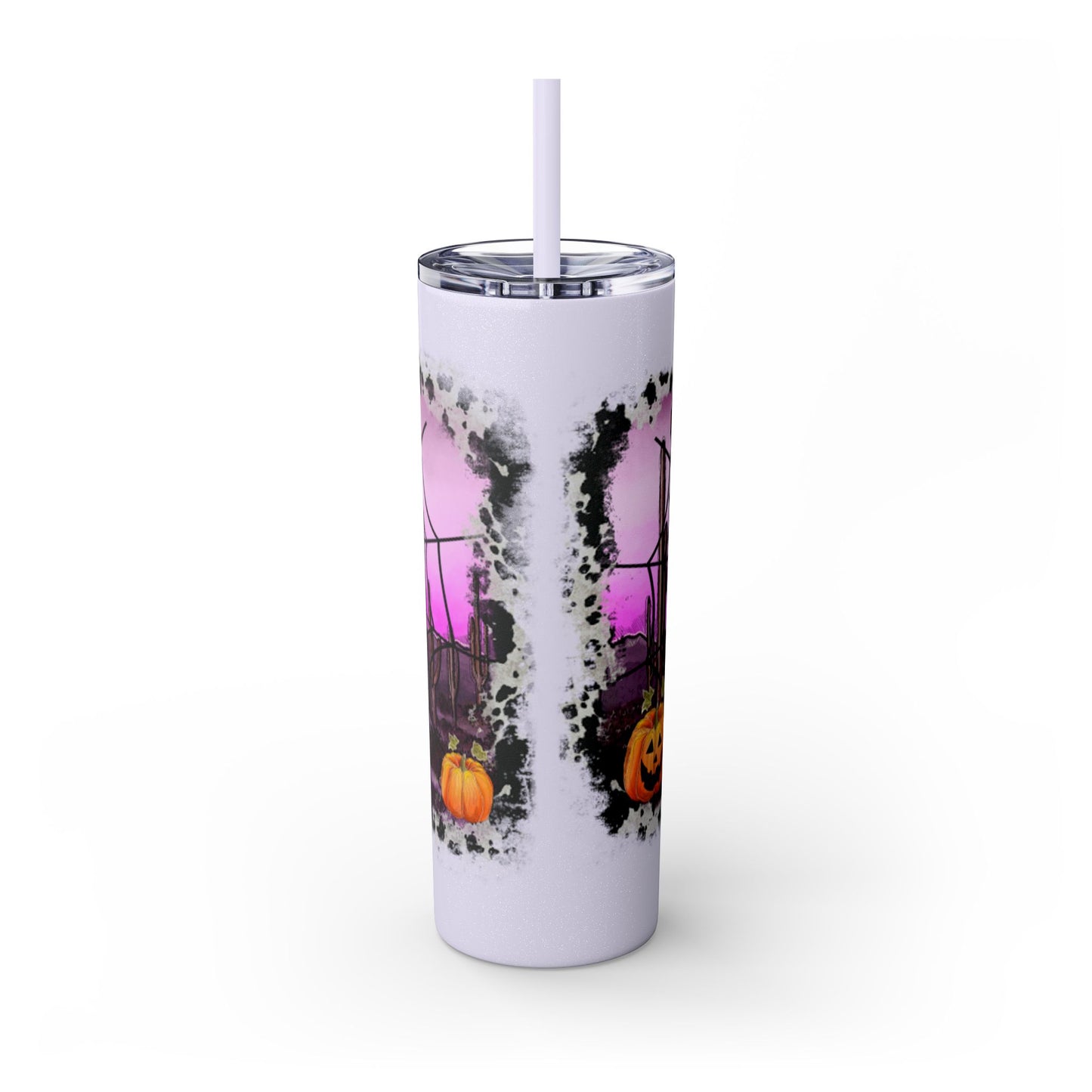 Halloween Boo Skinny Tumbler with Straw, 20oz