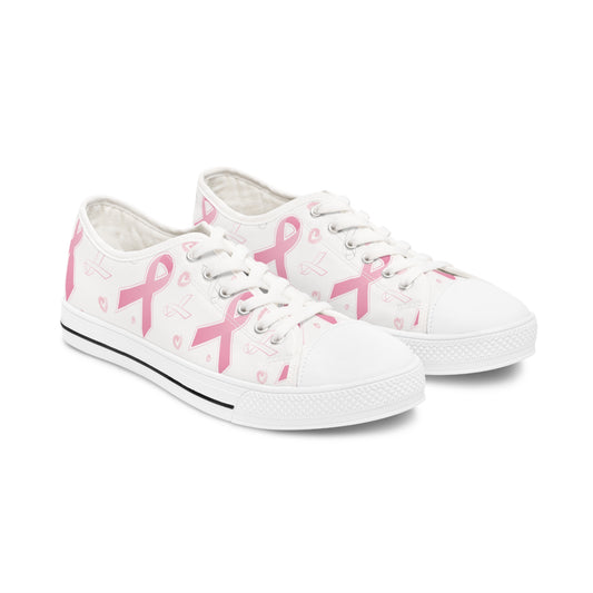 Breast Cancer Women's Low Top Sneakers