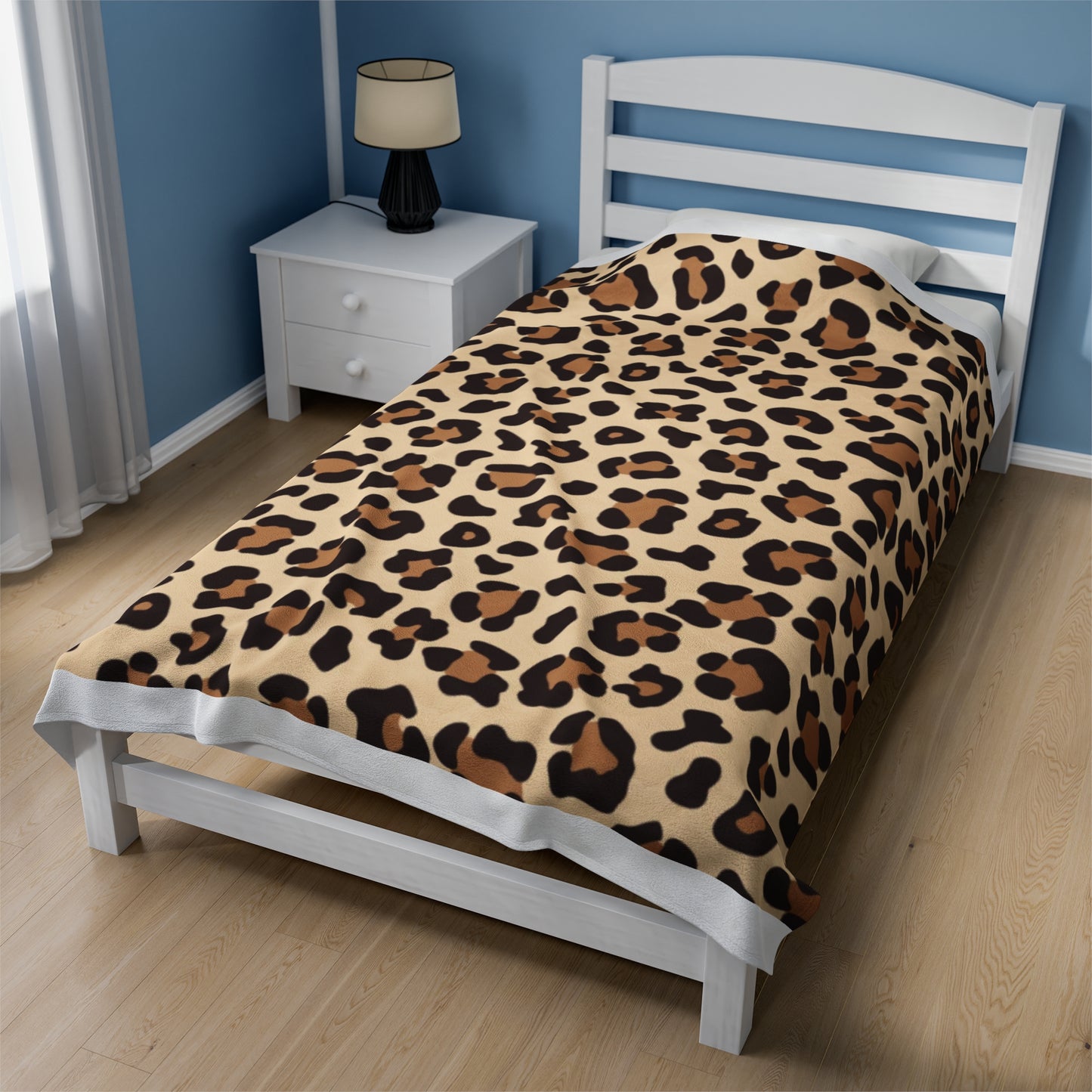 Leopard Print Velveteen Plush Blanket