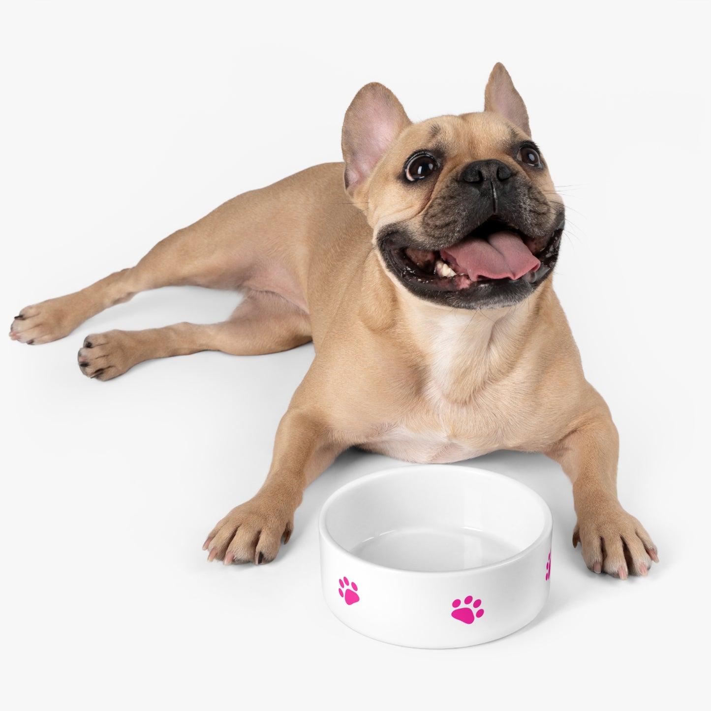 Pink Paw Print Pet Bowl