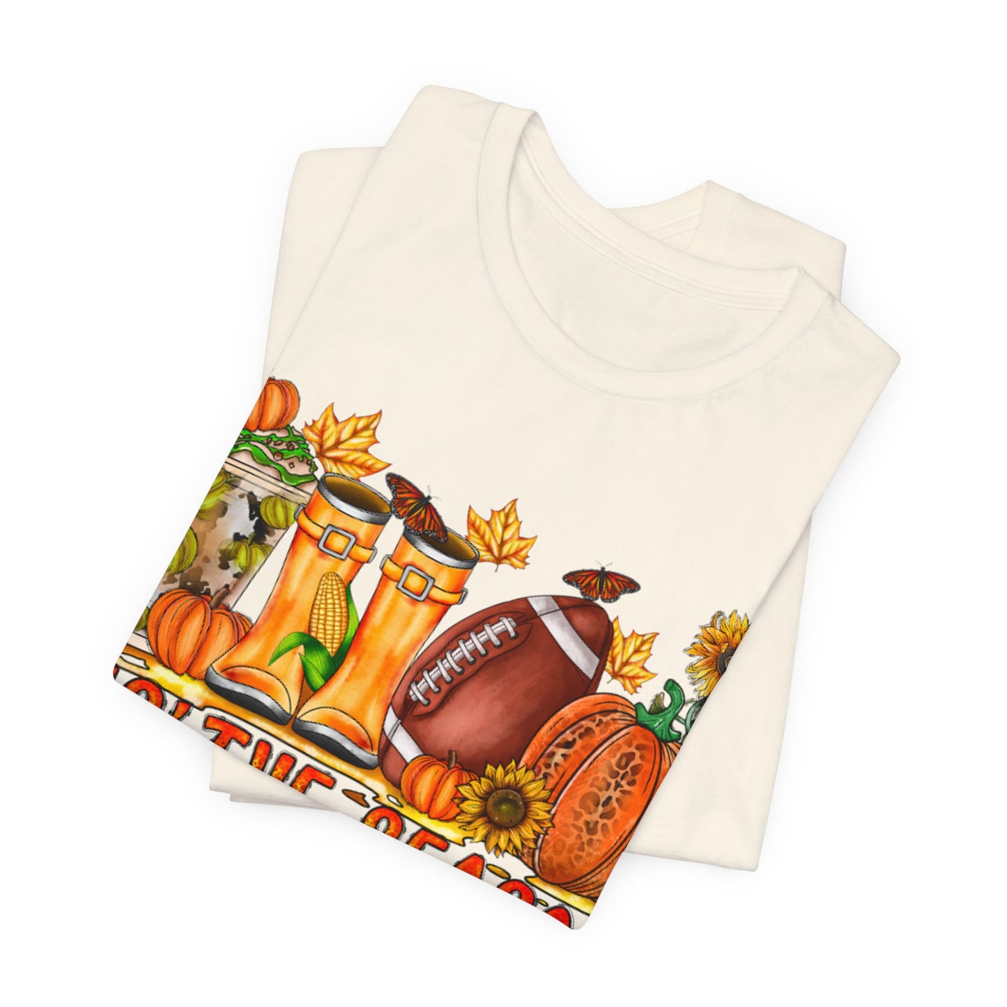 Fall Football Short Sleeve Tee