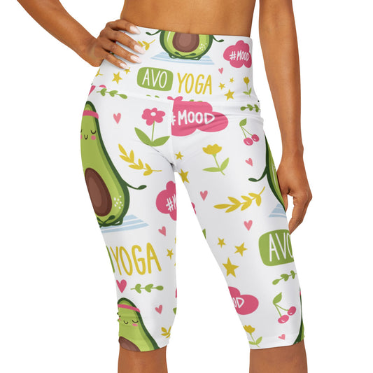 Avocado Yoga Capri Leggings (AOP)