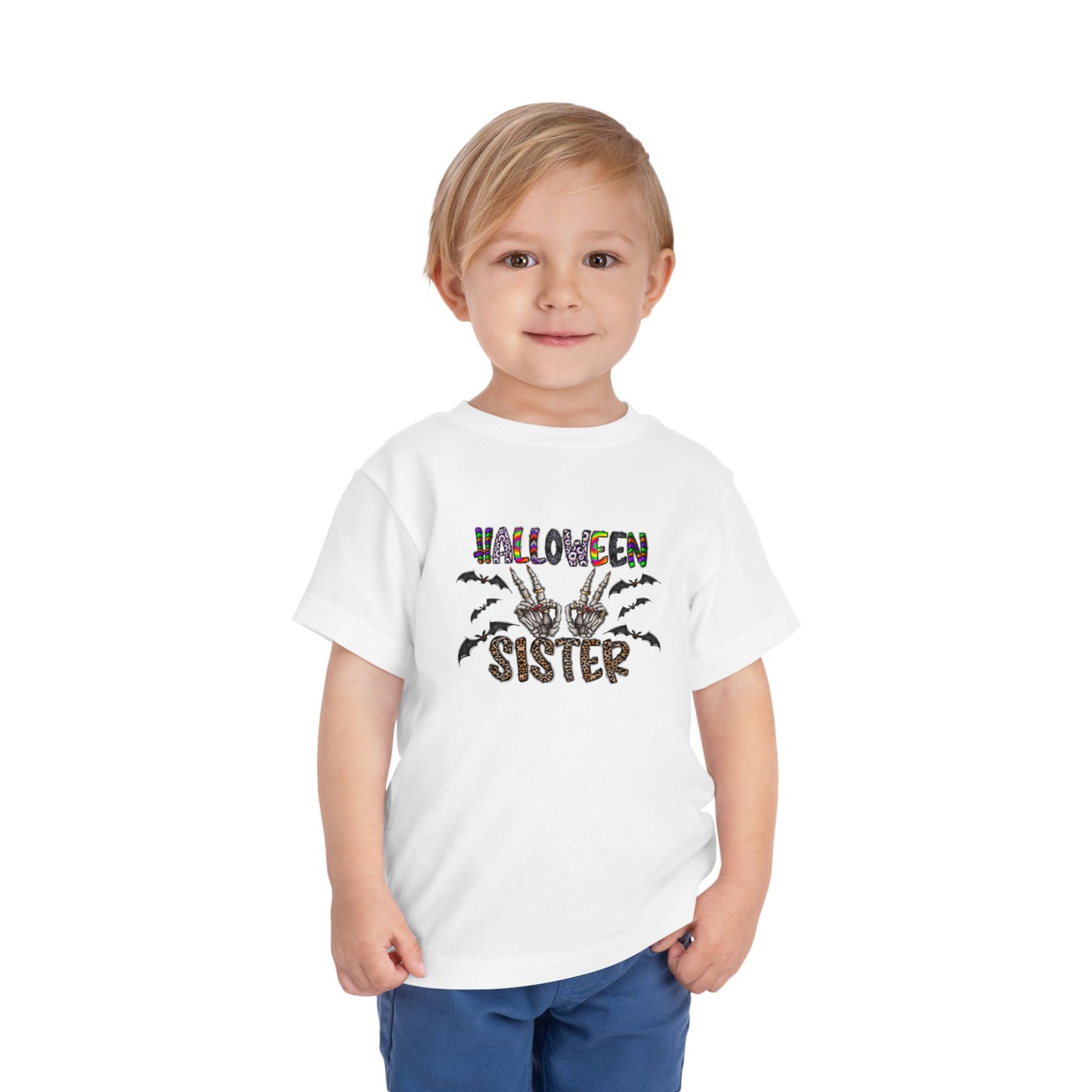 Halloween Sister Toddler Short Sleeve Tee