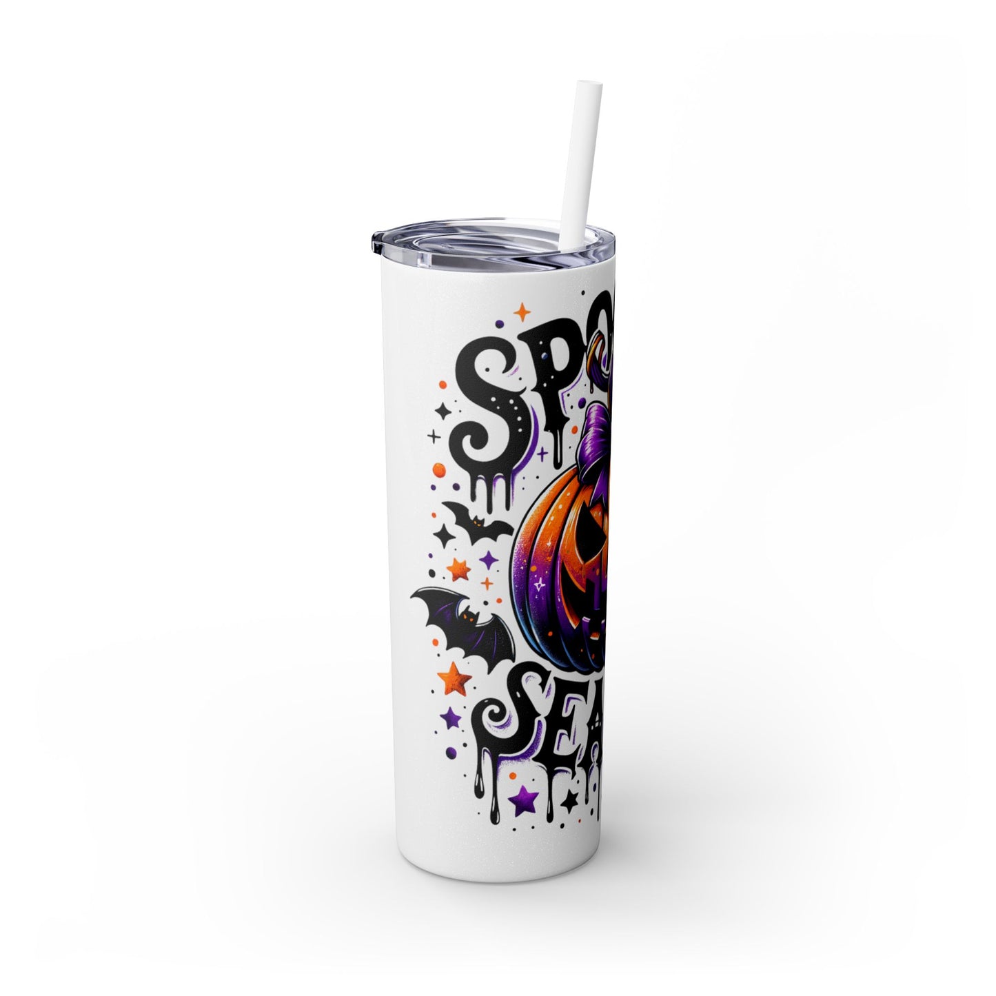 Spooky Season Skinny Tumbler with Straw, 20oz