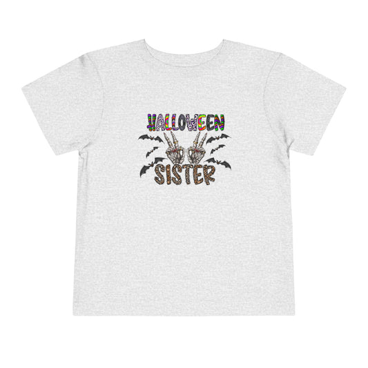 Halloween Sister Toddler Short Sleeve Tee