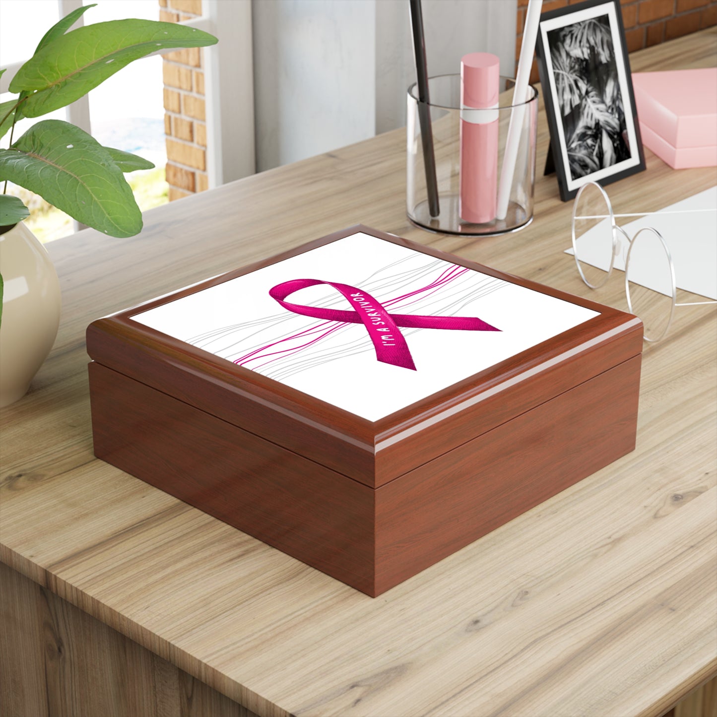 Breast Cancer Jewelry Box