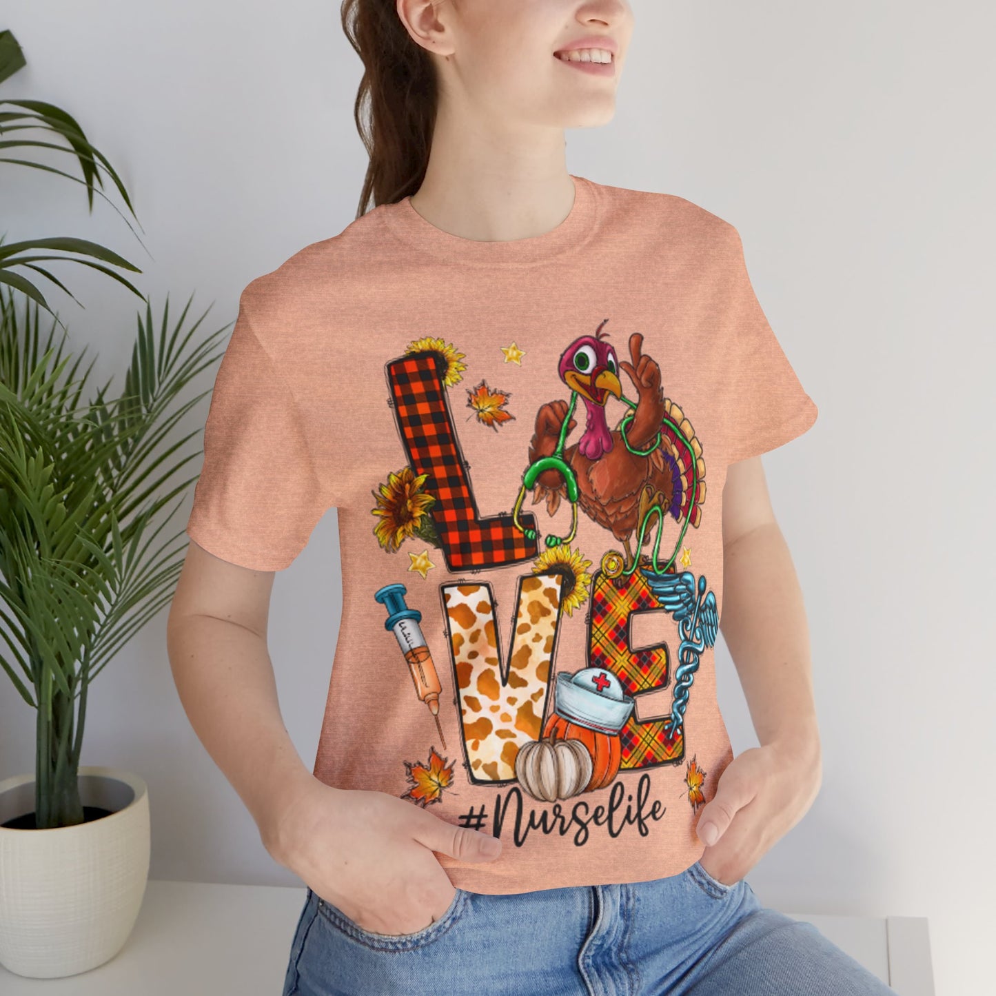 Thanksgiving Nurse Short Sleeve Tee