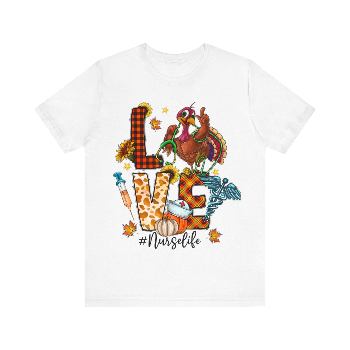 Thanksgiving Nurse Short Sleeve Tee