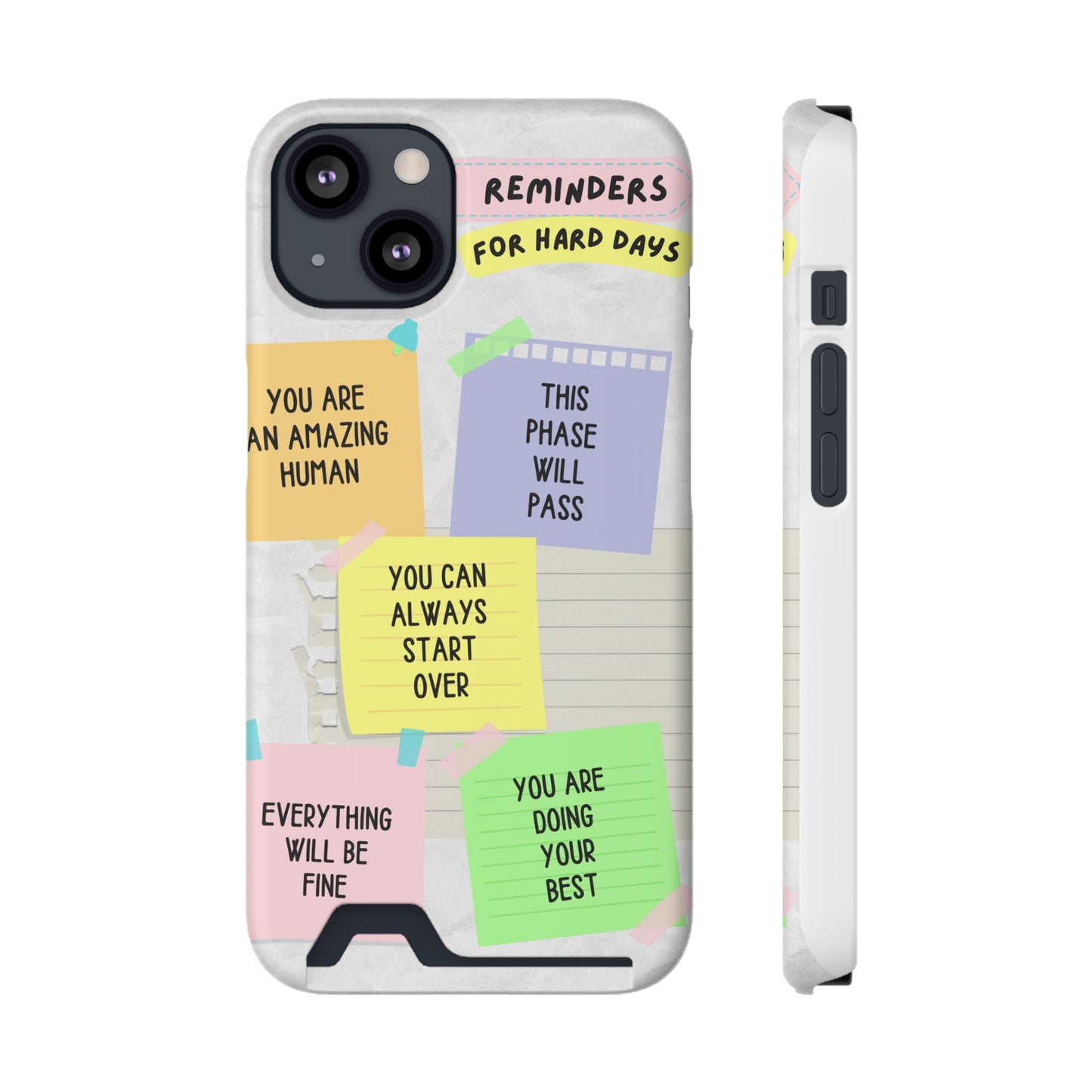 Motivational Phone Case With Card Holder