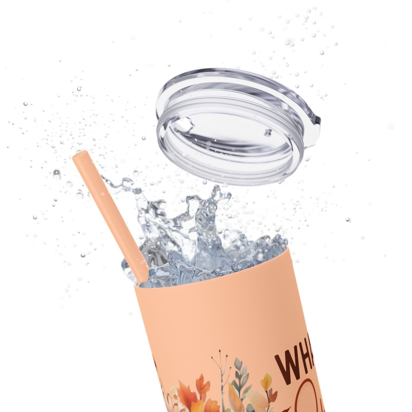 Skinny Tumbler with Straw, 20oz