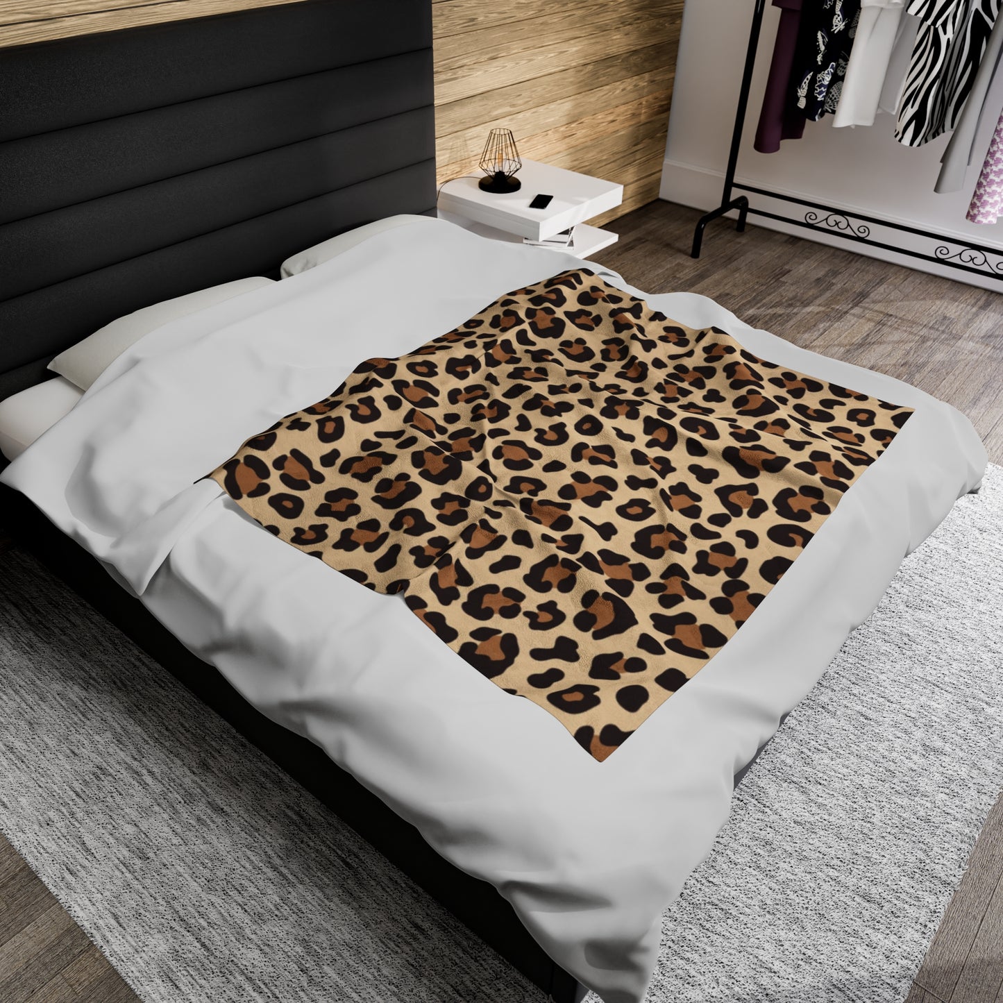 Leopard Print Velveteen Plush Blanket