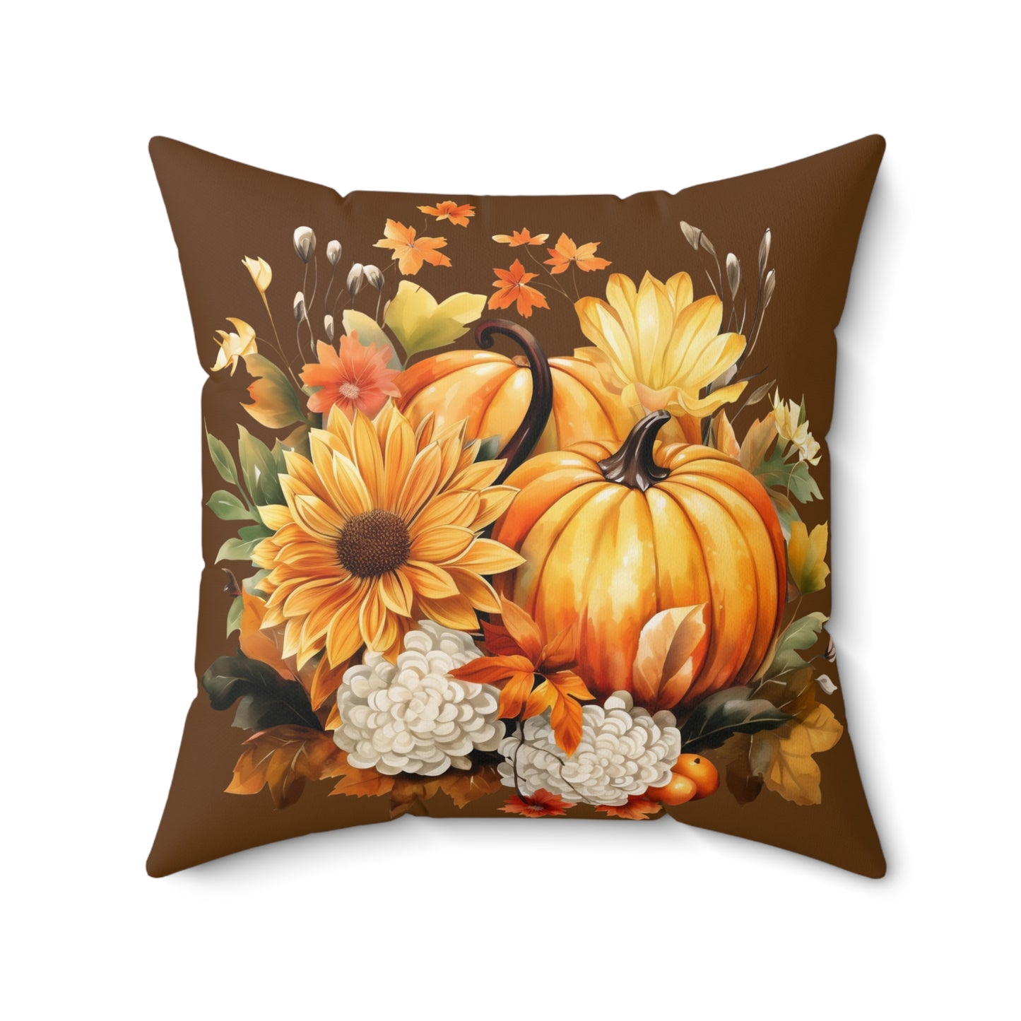 Fall Spun Polyester Square Pillow