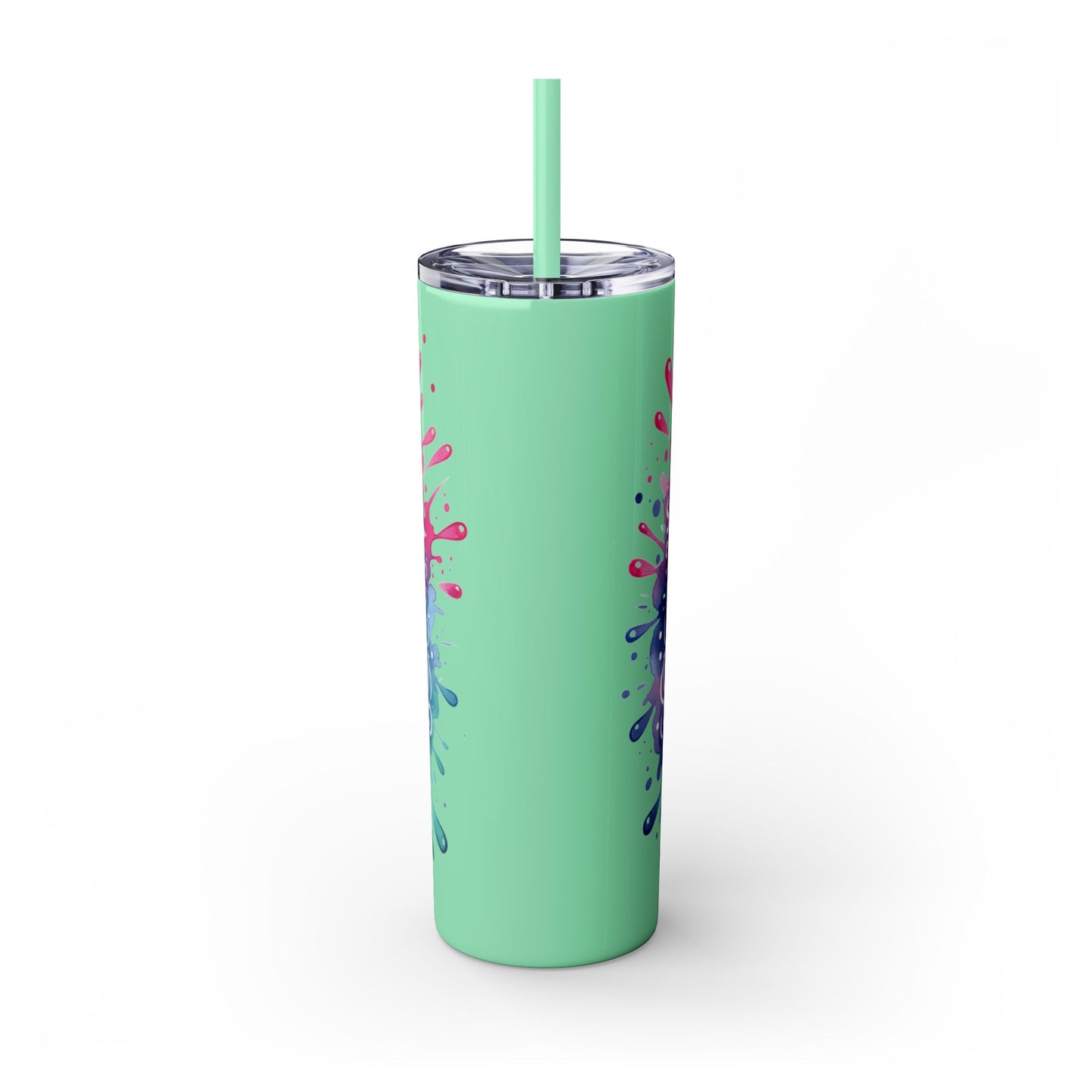 “Sparkle” Skinny Tumbler with Straw, 20oz