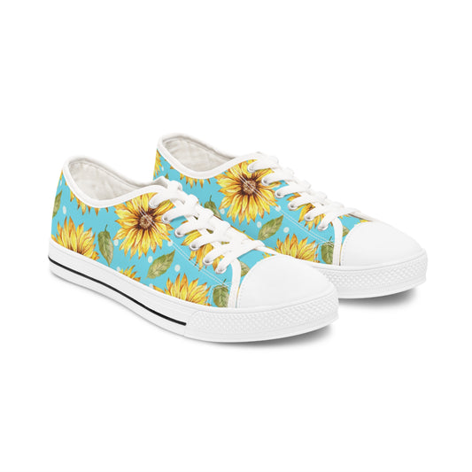 Blue Sunflower Women's Low Top Sneakers