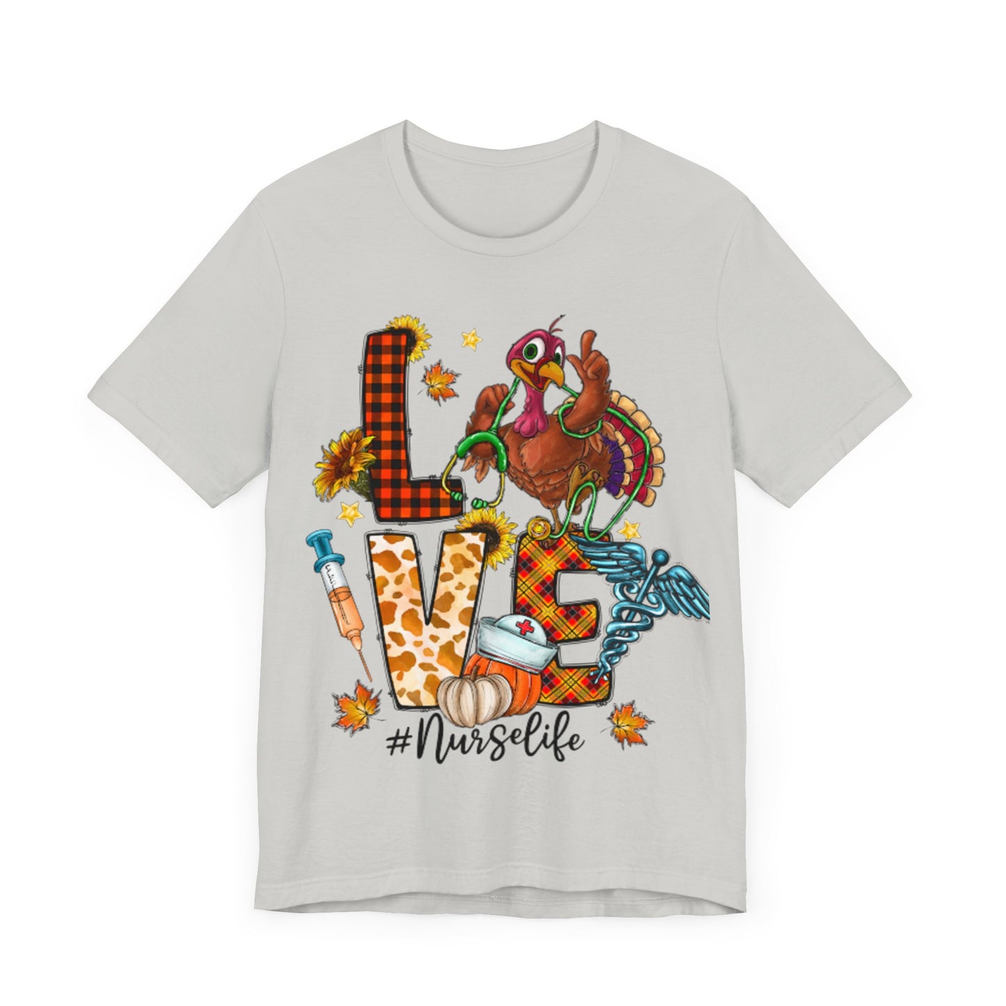 Thanksgiving Nurse Short Sleeve Tee