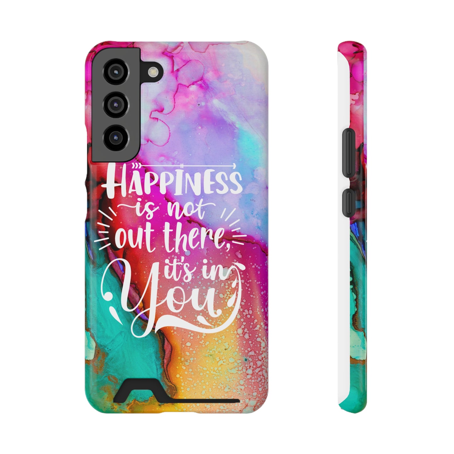 Happiness Phone Case With Card Holder