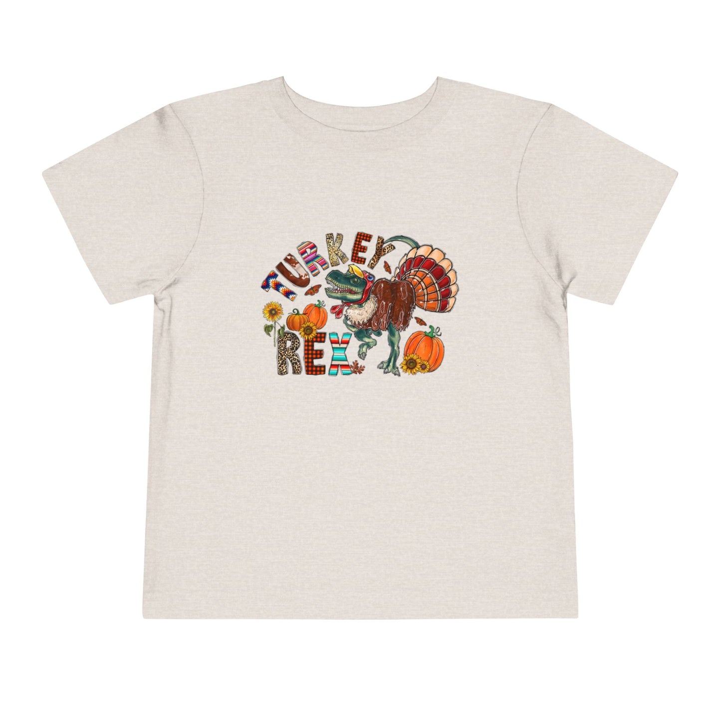 Thanksgiving Dino Toddler Short Sleeve Tee