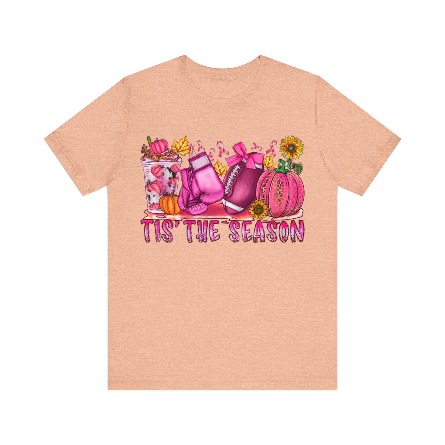 Fall Football Breast Cancer Short Sleeve Tee