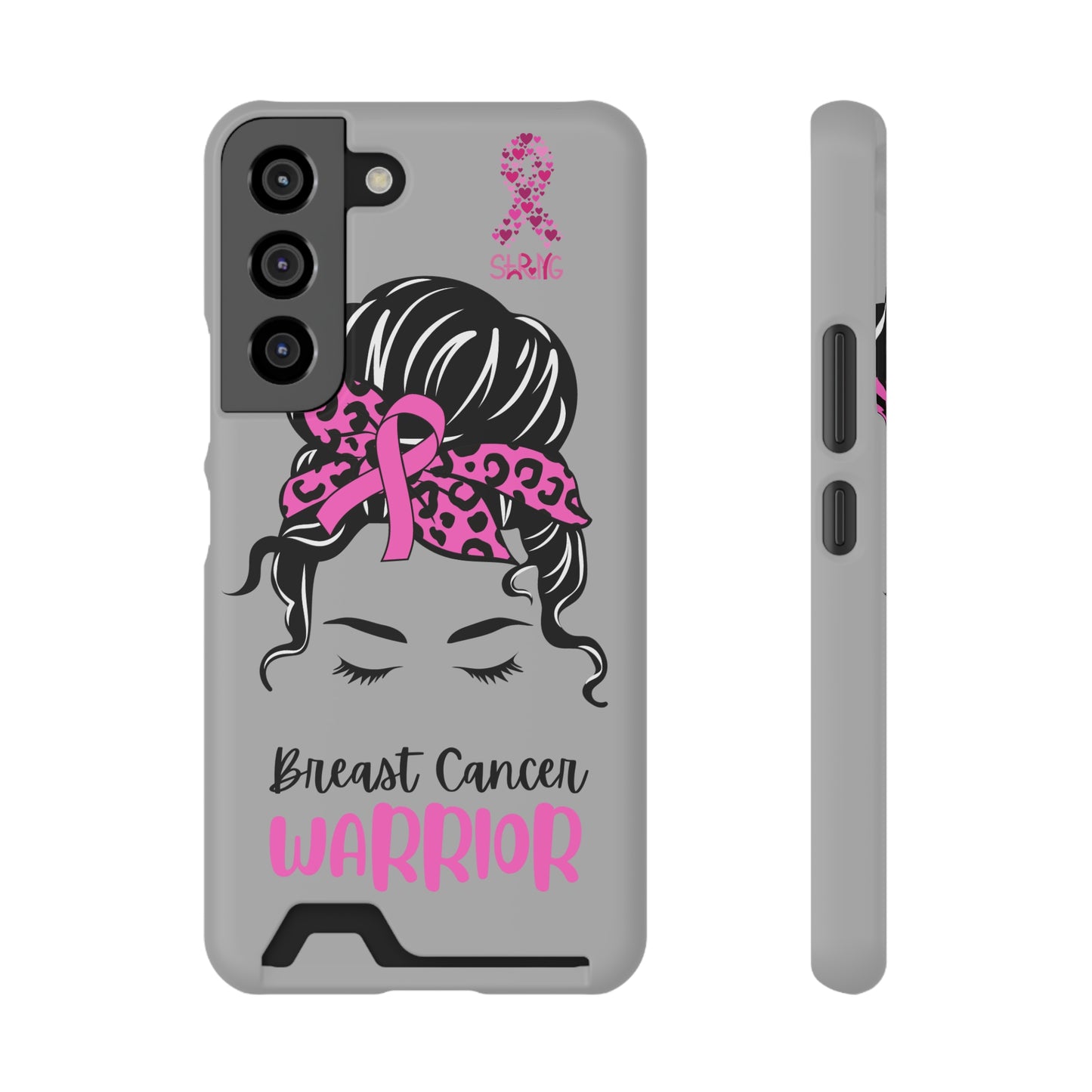 Breast Cancer Phone Case With Card Holder