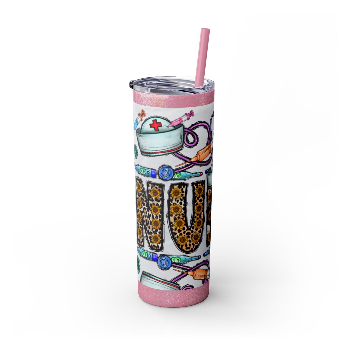 Nurse Skinny Tumbler with Straw, 20oz