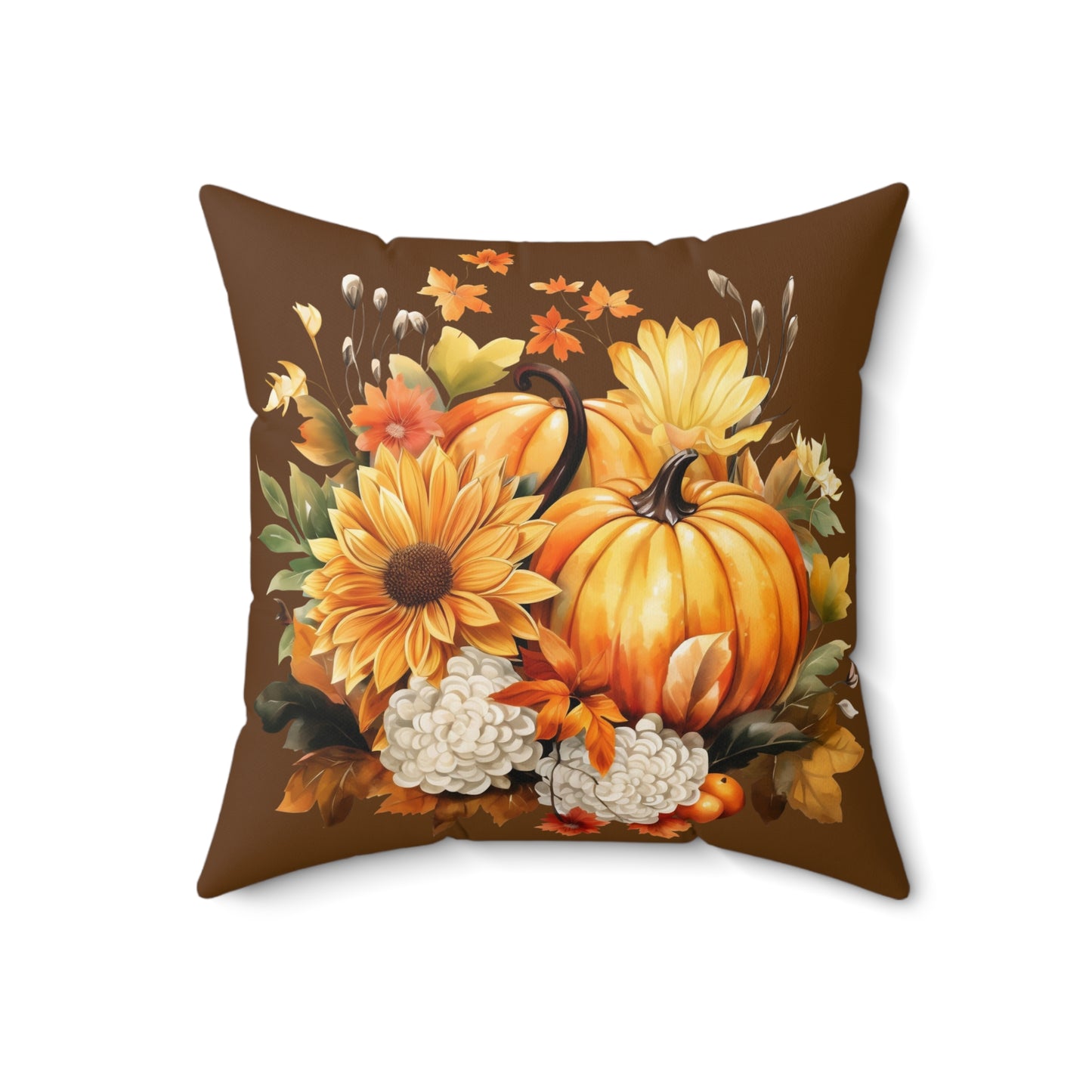 Fall Spun Polyester Square Pillow