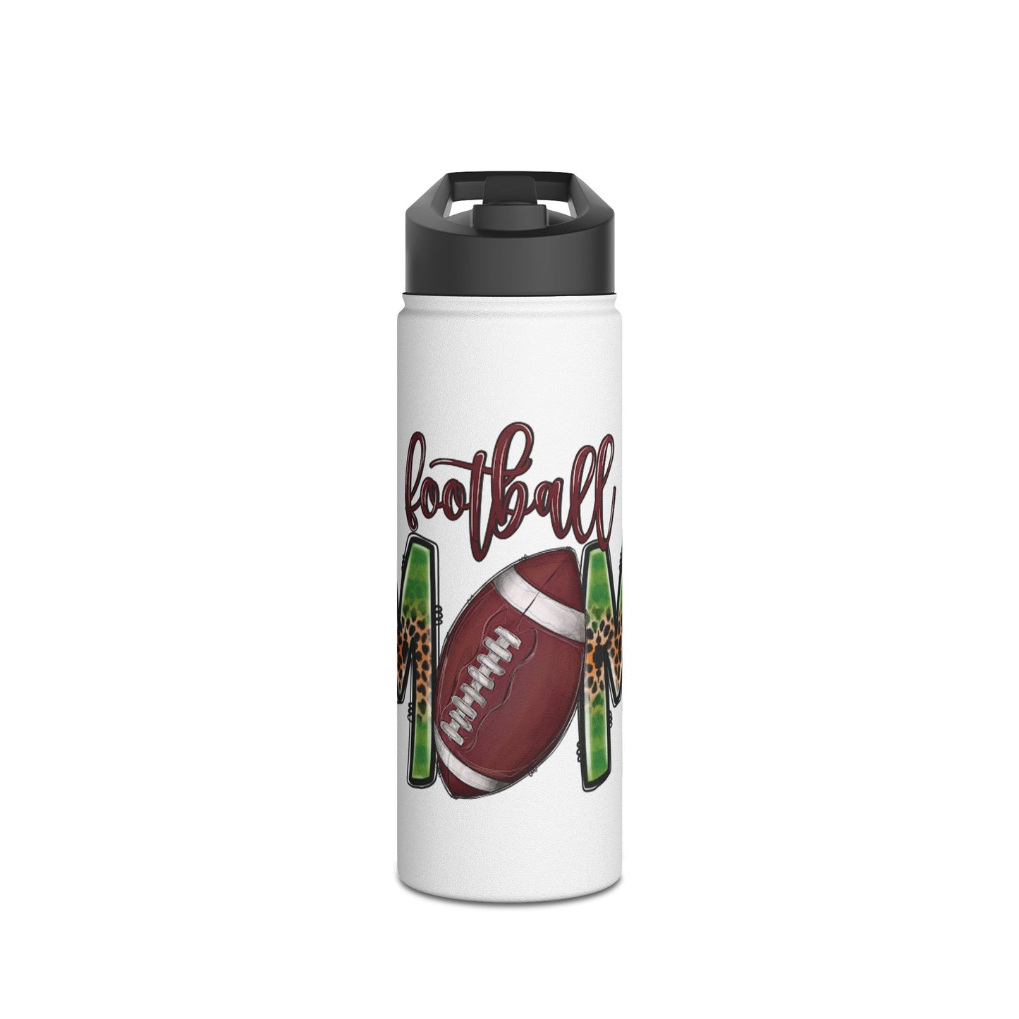 Football Mom Stainless Steel Water Bottle, Standard Lid