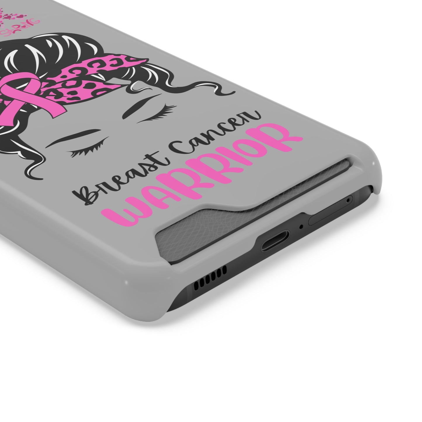 Breast Cancer Phone Case With Card Holder