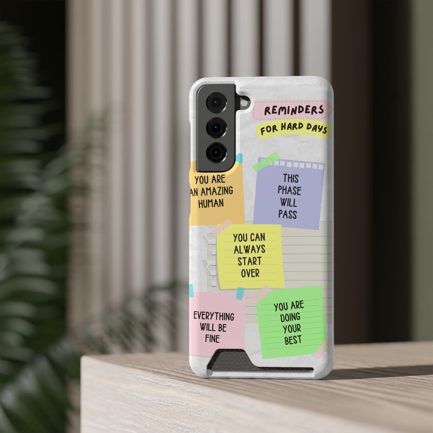 Motivational Phone Case With Card Holder