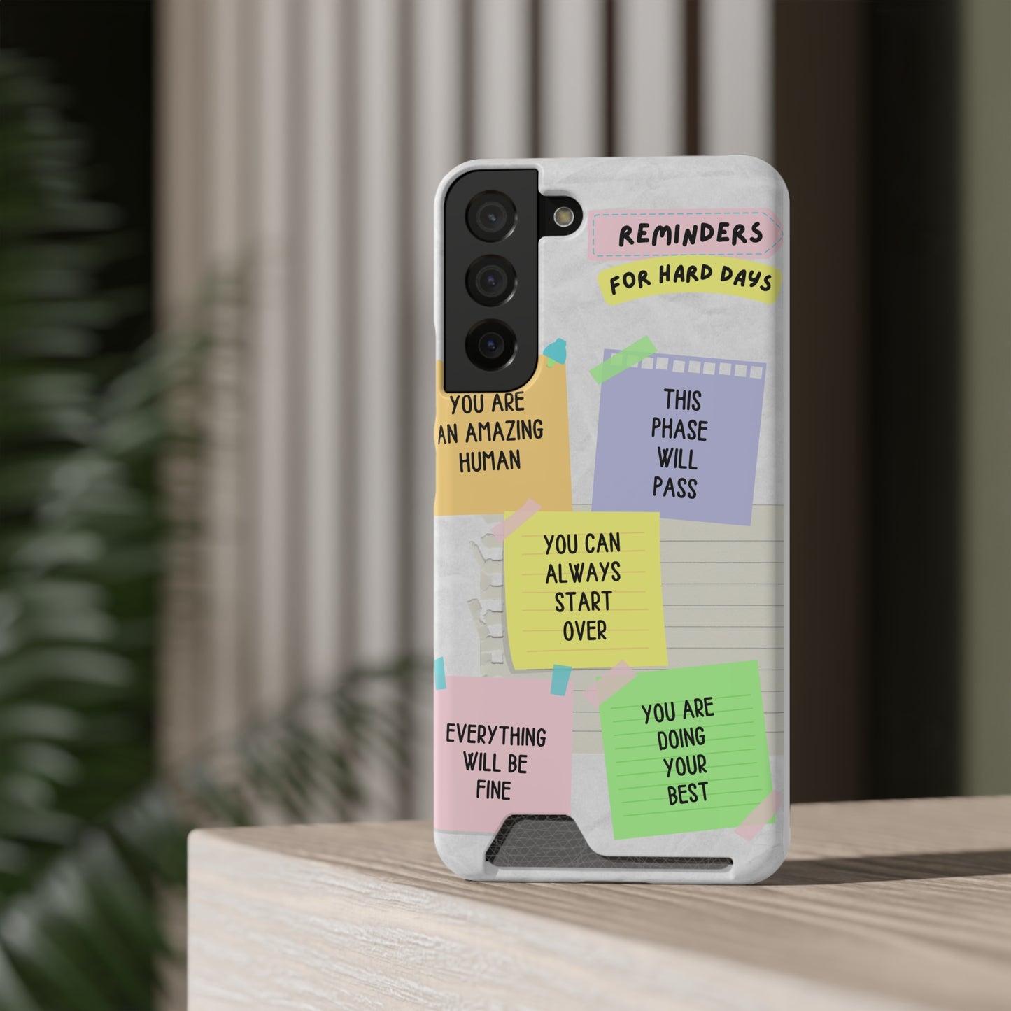 Motivational Phone Case With Card Holder