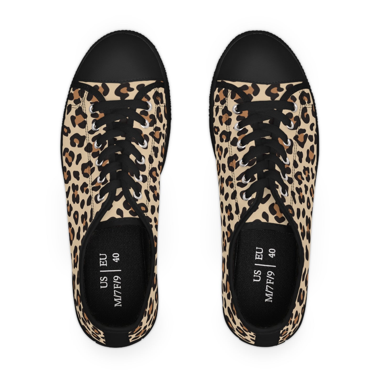 Leopard Print Women's Low Top Sneakers