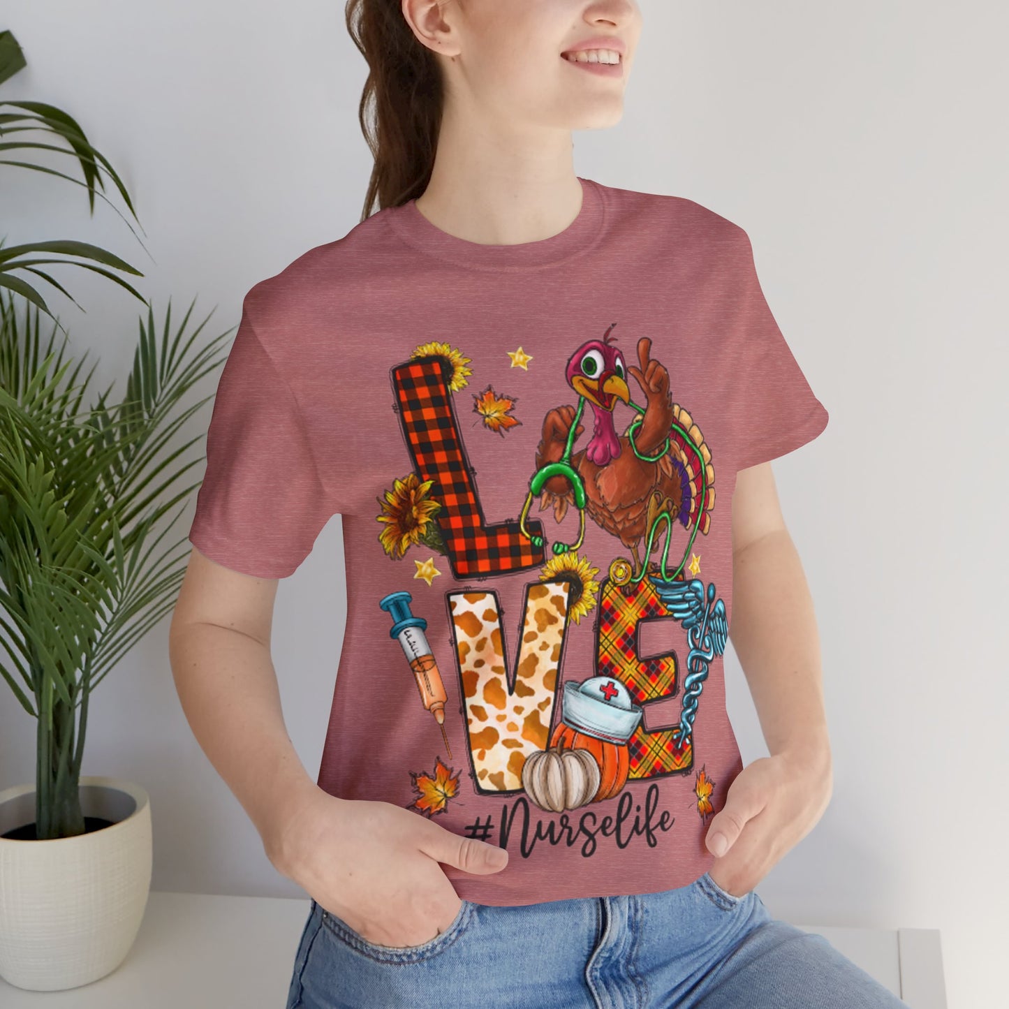 Thanksgiving Nurse Short Sleeve Tee