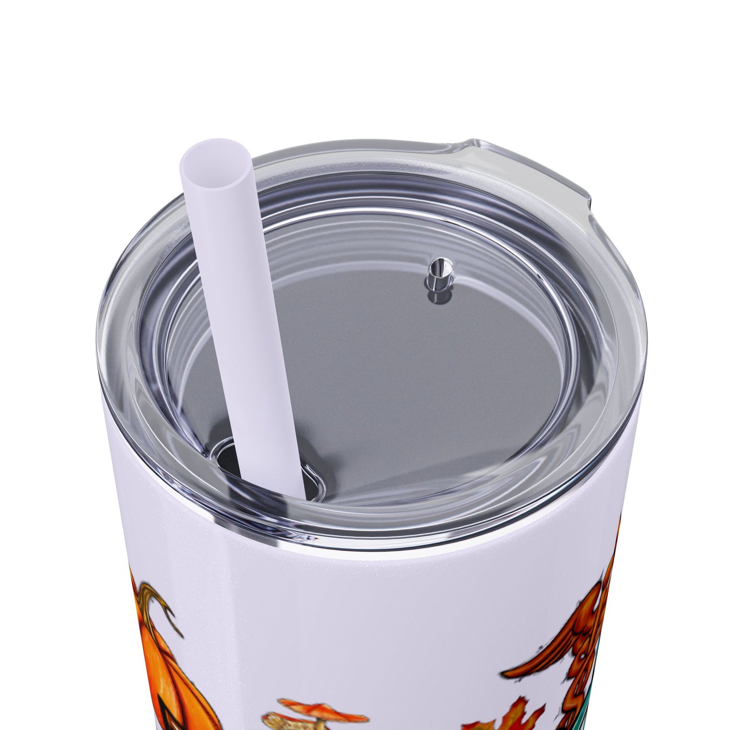 Fall Nurse Skinny Tumbler with Straw, 20oz