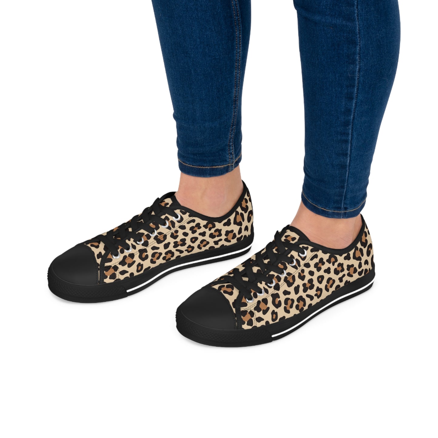 Leopard Print Women's Low Top Sneakers