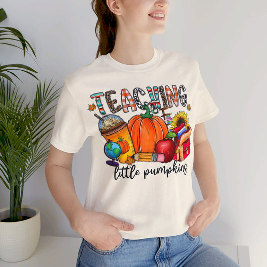 Fall Halloween Teacher Short Sleeve Tee