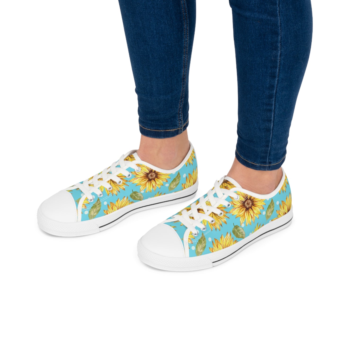 Blue Sunflower Women's Low Top Sneakers