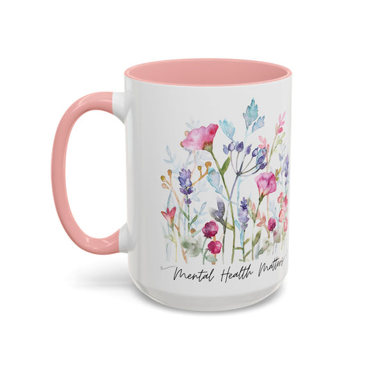 Mental Health Matters Accent Coffee Mug (11, 15oz)