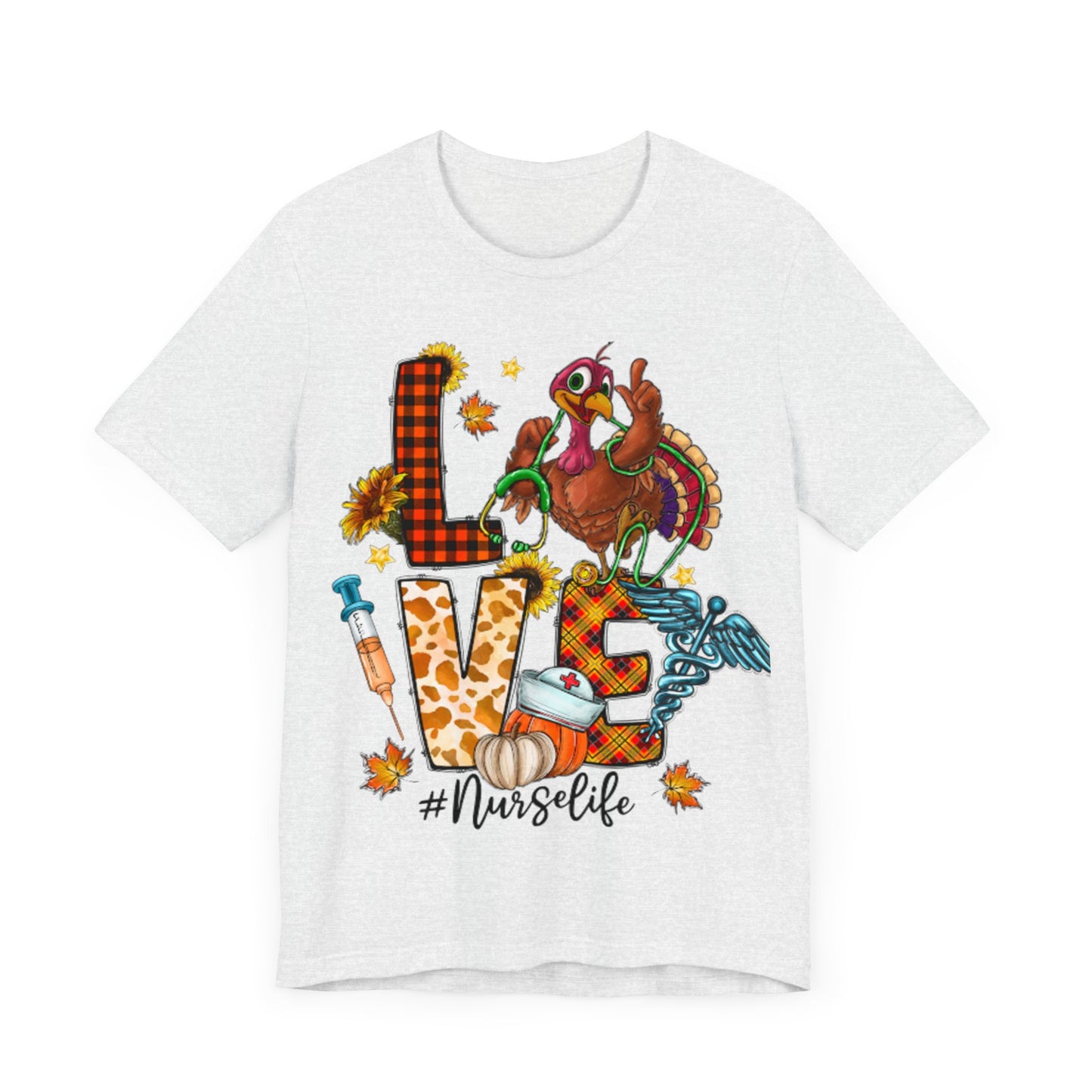 Thanksgiving Nurse Short Sleeve Tee