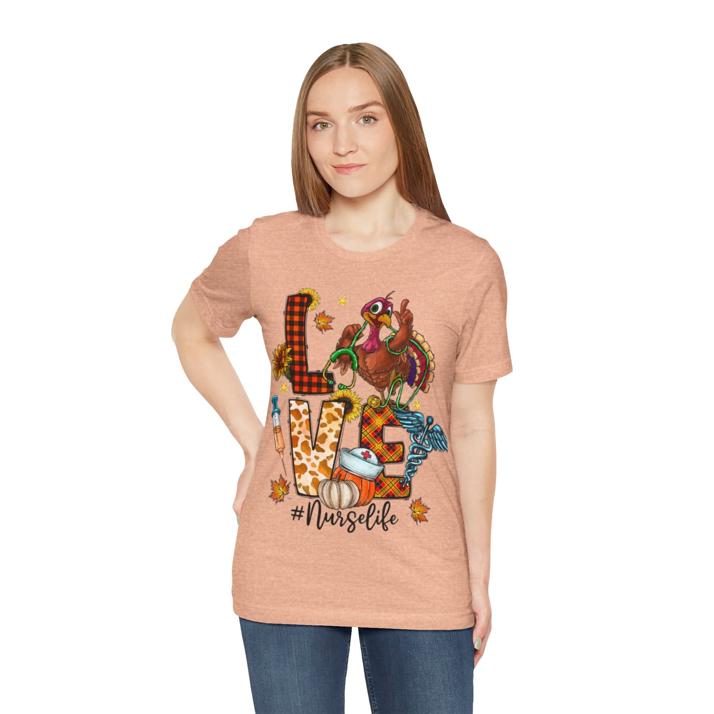 Thanksgiving Nurse Short Sleeve Tee