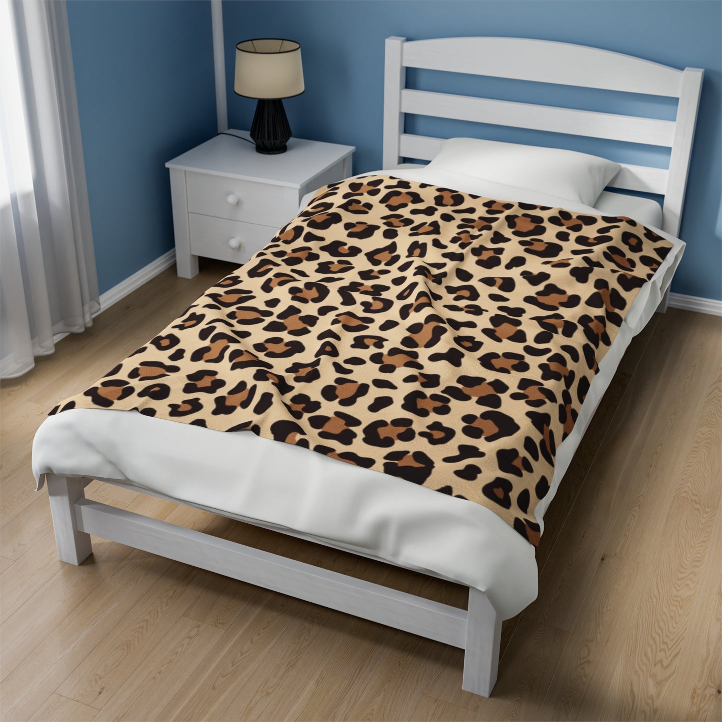 Leopard Print Velveteen Plush Blanket