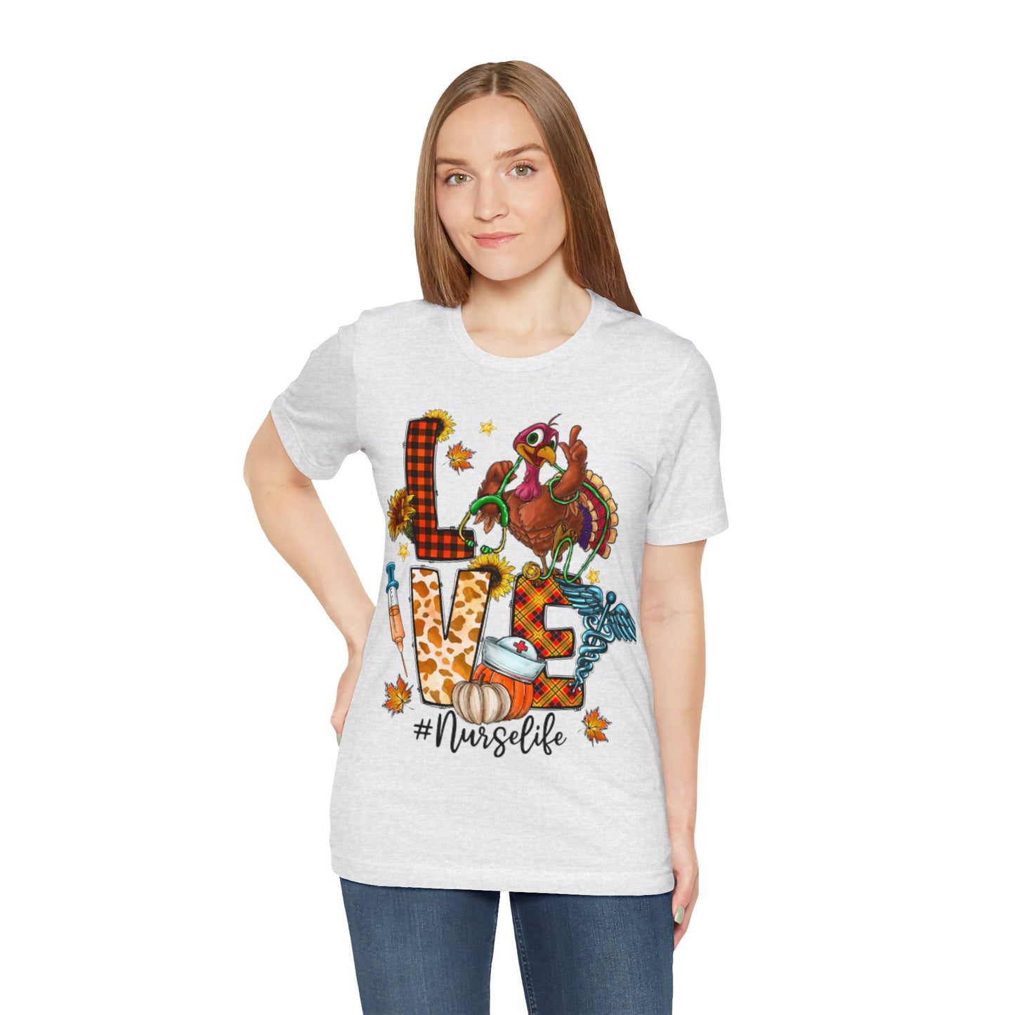 Thanksgiving Nurse Short Sleeve Tee