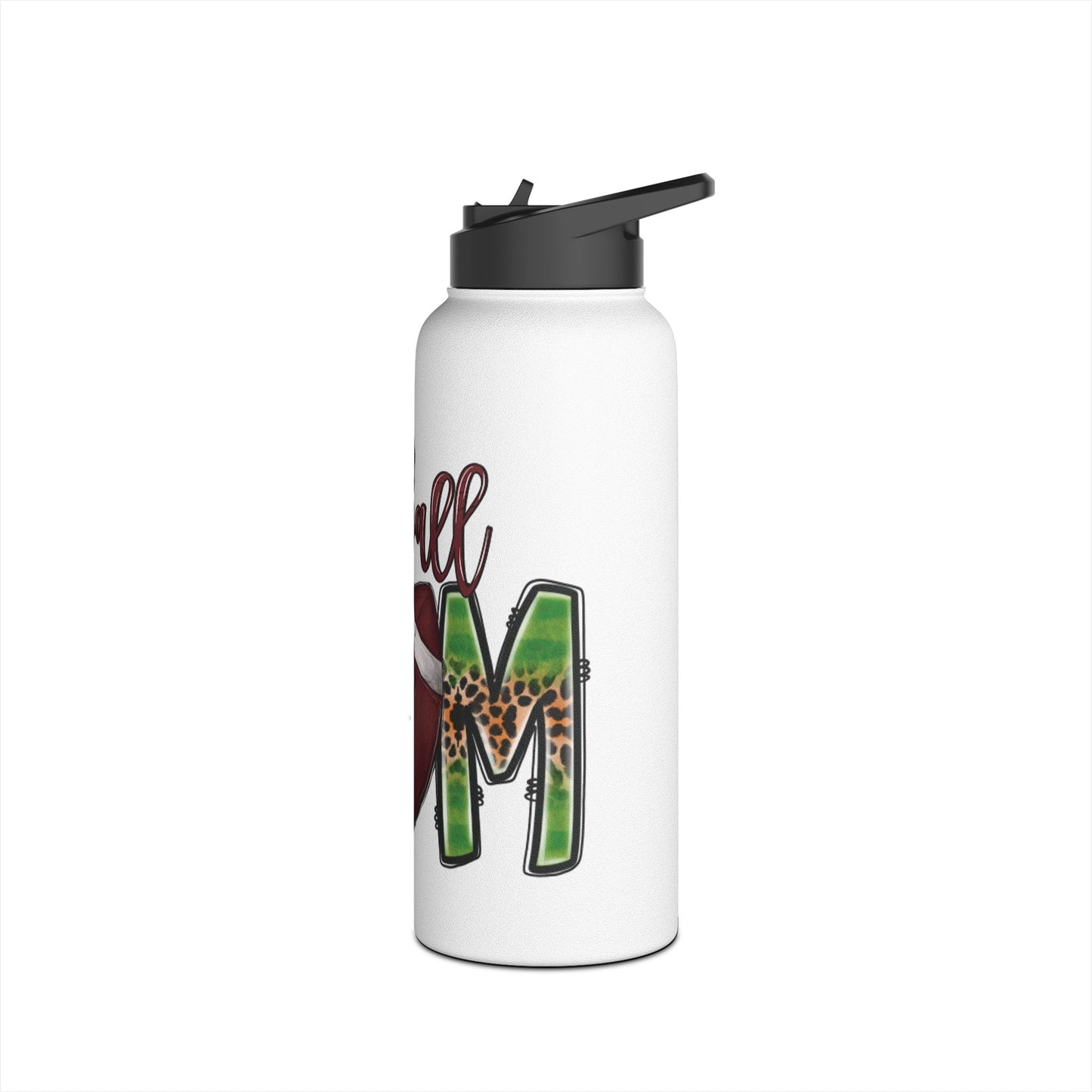 Football Mom Stainless Steel Water Bottle, Standard Lid