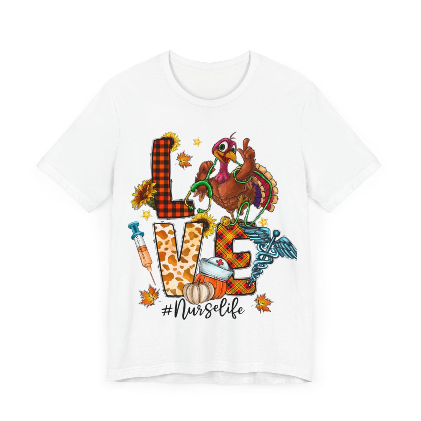 Thanksgiving Nurse Short Sleeve Tee